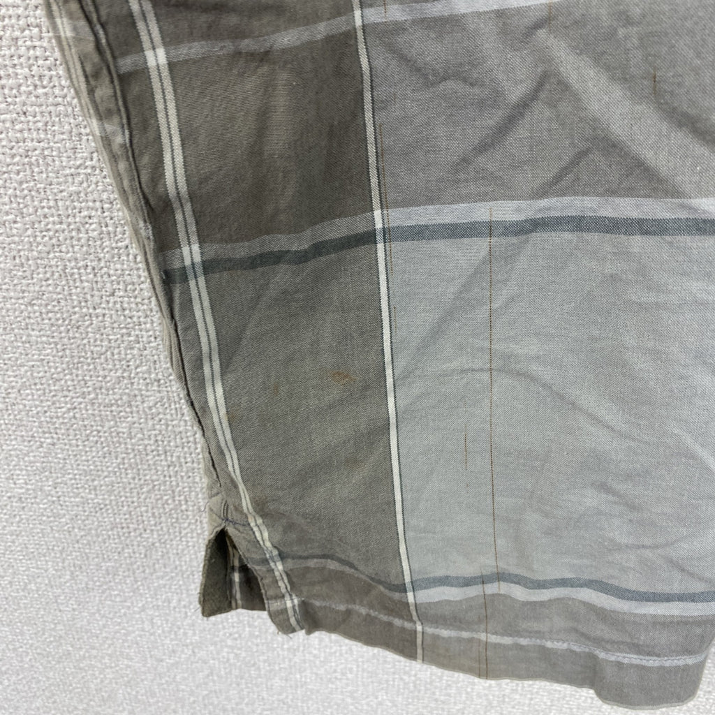 00s　Ecko conplex　エコーコンプレックス　半袖シャツ　ヴィンテージ　チェック柄　グレー　灰色　Lサイズ　古着