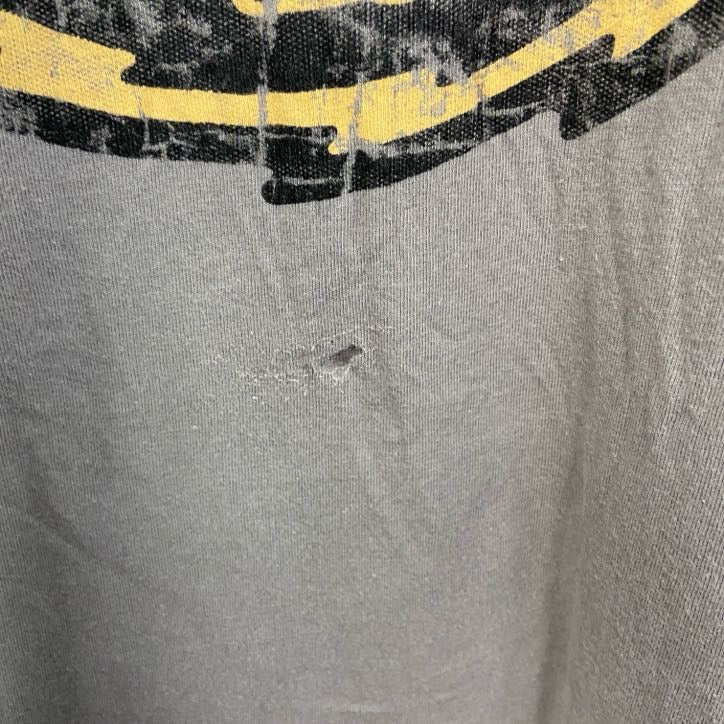 古着 used　HARLEY DAVIDSON　ハーレーダビッドソン　長袖プリントTシャツ　黒　ブラック　灰色　グレー　Lサイズ