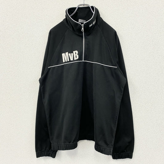 errea　トラックジャケット/ハーフジッププルオーバージャージ　黒　ブラック　Lサイズ