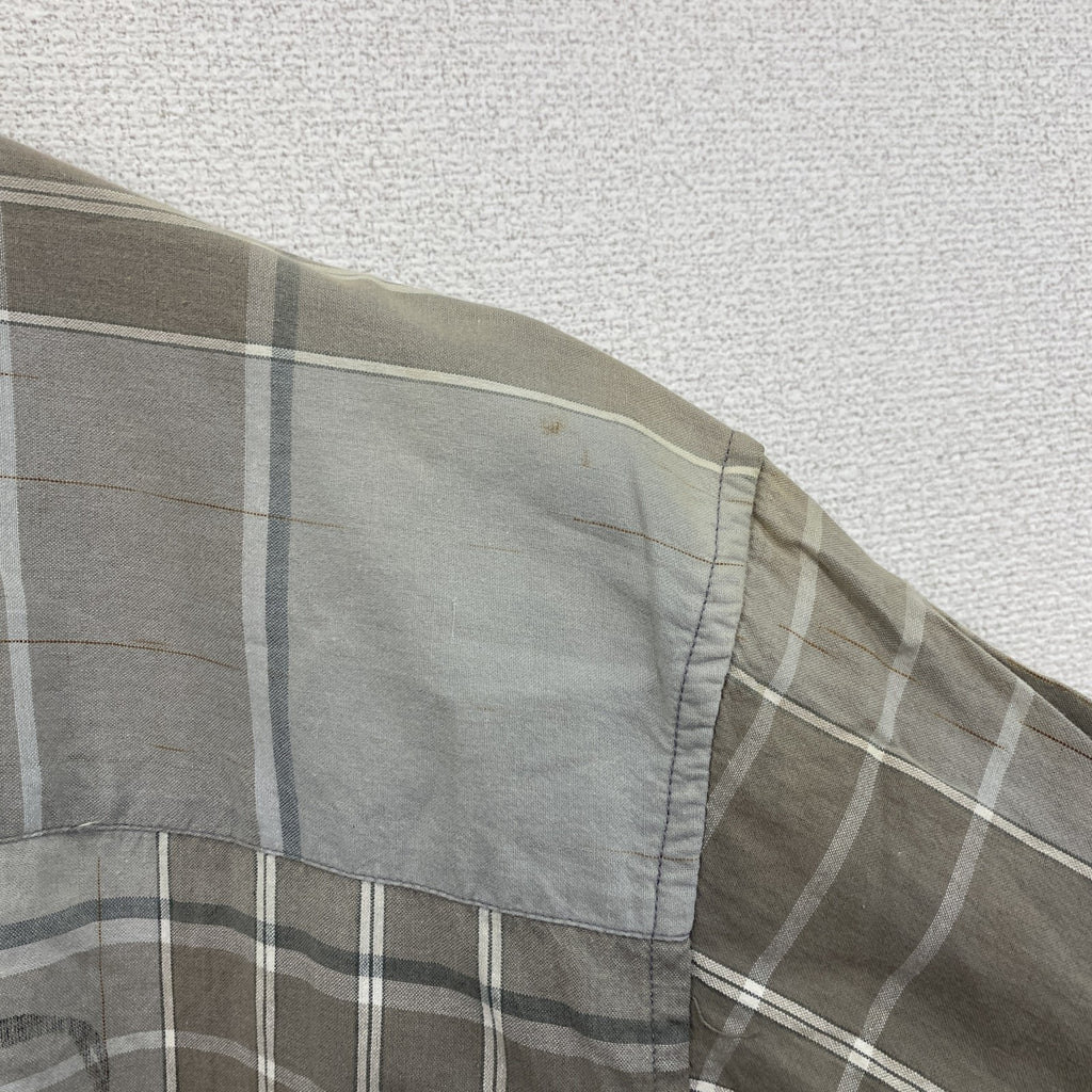 00s　Ecko conplex　エコーコンプレックス　半袖シャツ　ヴィンテージ　チェック柄　グレー　灰色　Lサイズ　古着