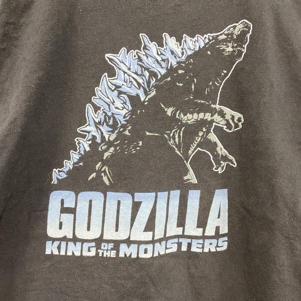 GODZILLA　ゴジラキングオブモンスターズ　半袖プリントTシャツ　ムービーT　キャラクターT　黒　ブラック　Lサイズ　古着