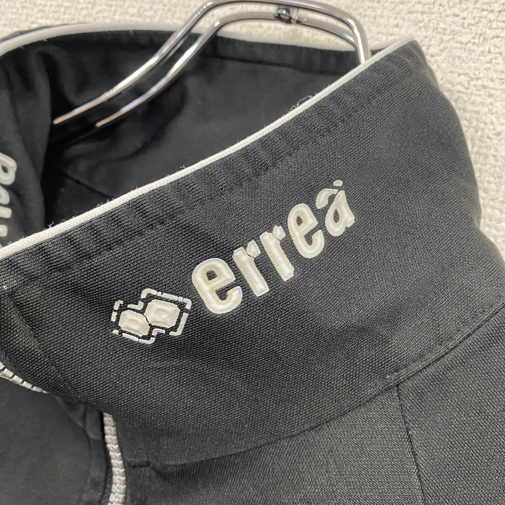 errea　トラックジャケット/ハーフジッププルオーバージャージ　黒　ブラック　Lサイズ　古着