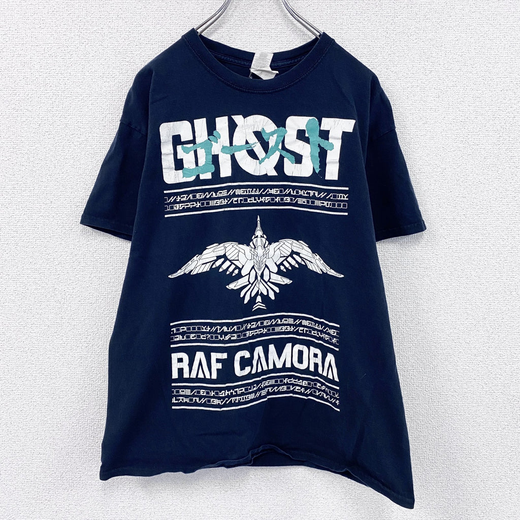 GILDAN　RAF CAMORA　GHOST　ゴースト　半袖プリントTシャツ　ラッパーT　ブラック　Lサイズ　　古着