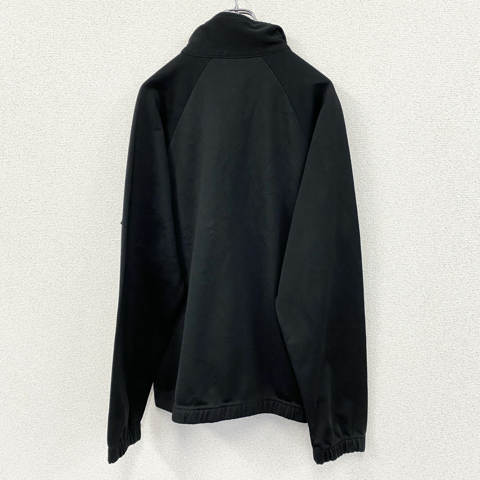 errea　トラックジャケット/ハーフジッププルオーバージャージ　黒　ブラック　Lサイズ　古着