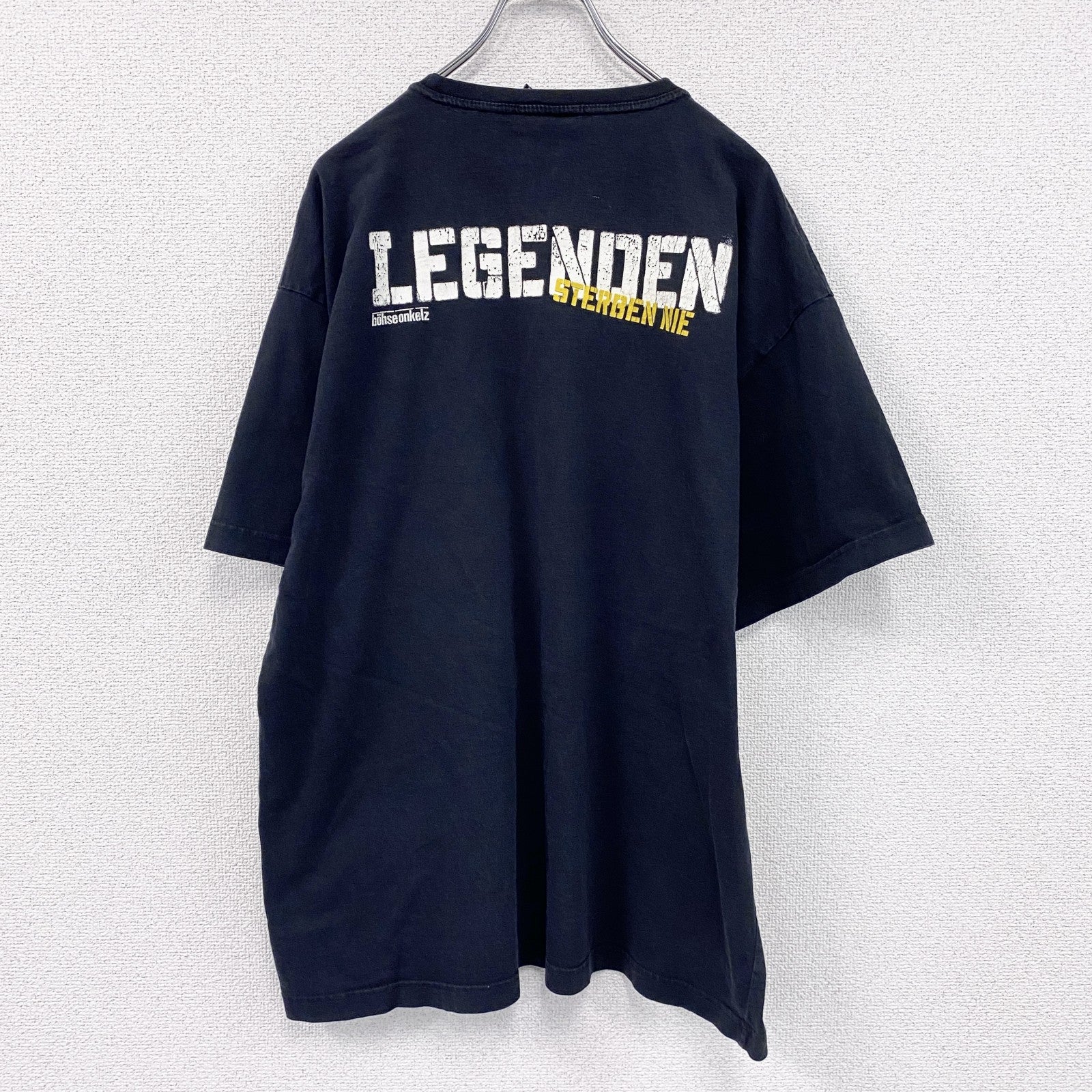 90s　bo　Bhse Onkelz　ベーゼオンケルツ　半袖プリントTシャツ　バンドT　ブラック　XLサイズ　　　ヴィンテージ　古着
