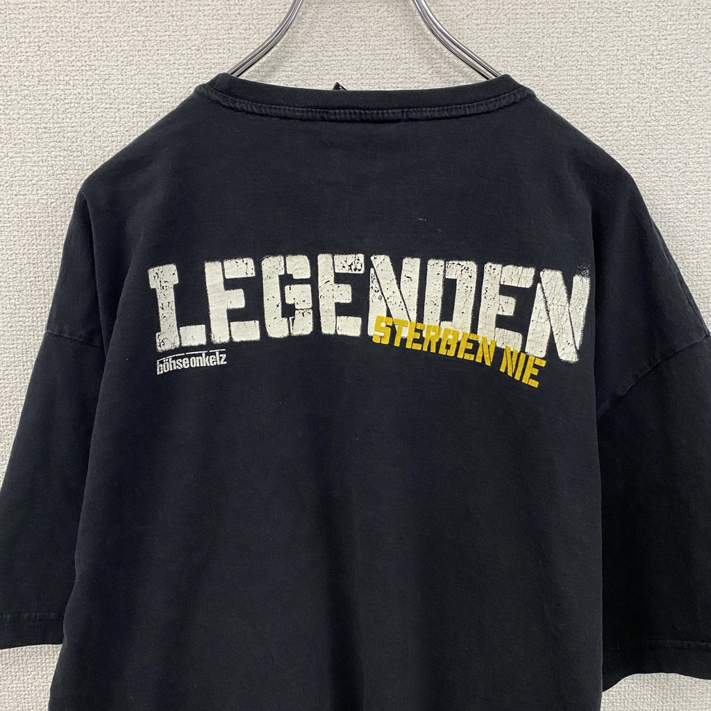 90s　bo　Bhse Onkelz　ベーゼオンケルツ　半袖プリントTシャツ　バンドT　ブラック　XLサイズ　　　ヴィンテージ　古着