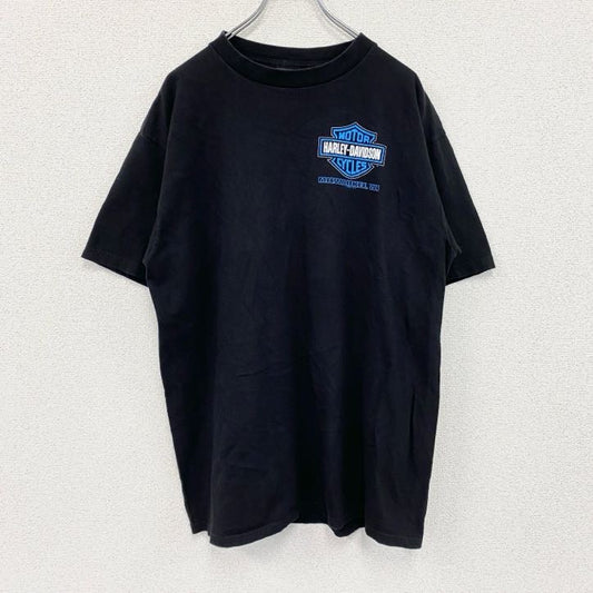 00s　HARLEY DAVIDSON　ハーレーダビッドソン　半袖プリントTシャツ　黒　ブラック　XLサイズ