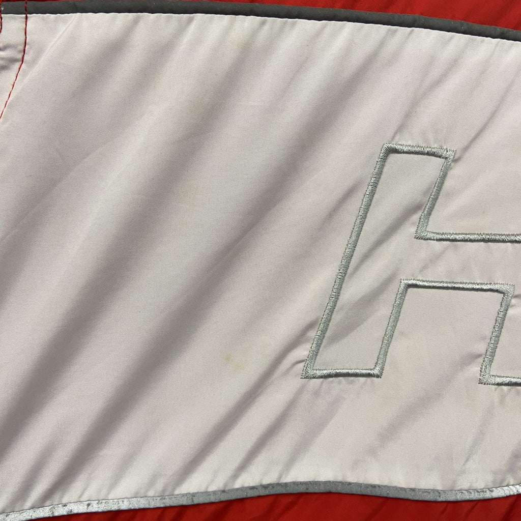 HUF　ハフ　ハーフジッププルオーバージャケット　デカロゴ　赤　レッド　Lサイズ　古着