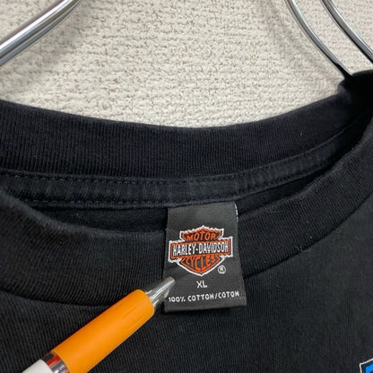 00s　HARLEY DAVIDSON　ハーレーダビッドソン　半袖プリントTシャツ　黒　ブラック　XLサイズ