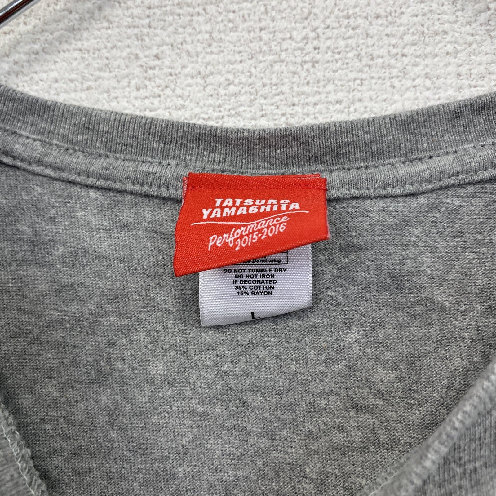 古着 used　山下達郎　40周年記念　半袖プリントTシャツ　ツアーT　グレー　Lサイズ