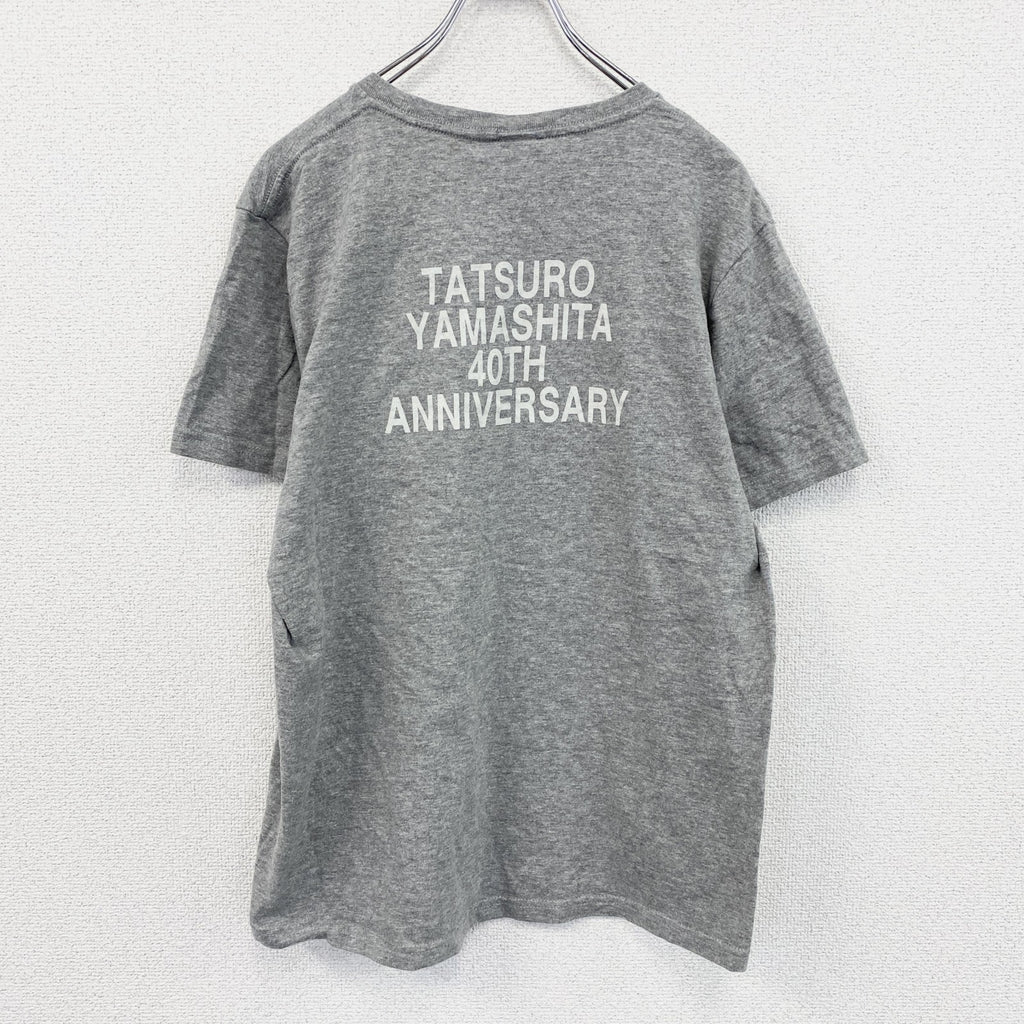 古着 used　山下達郎　40周年記念　半袖プリントTシャツ　ツアーT　グレー　Lサイズ