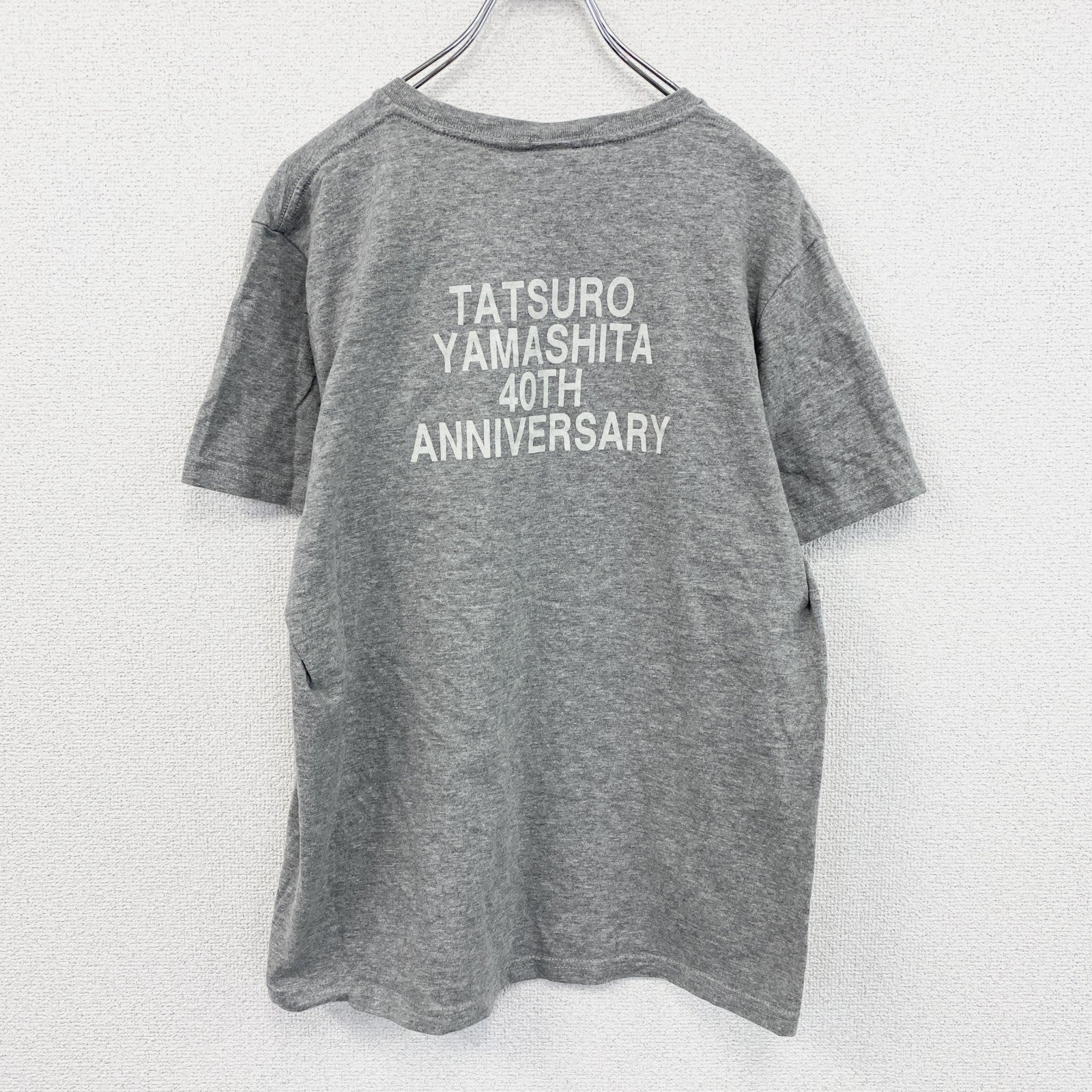 古着 used　山下達郎　40周年記念　半袖プリントTシャツ　ツアーT　グレー　Lサイズ