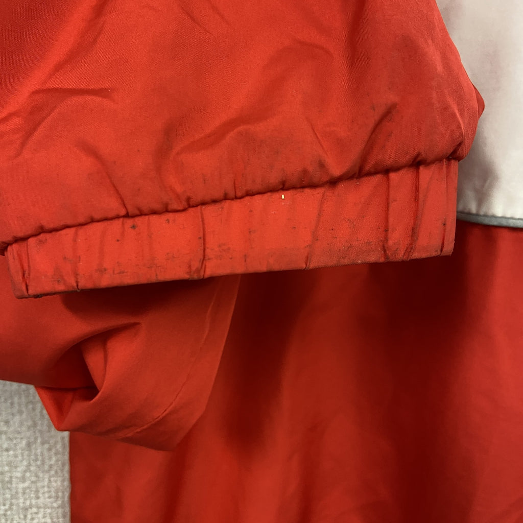 HUF　ハフ　ハーフジッププルオーバージャケット　デカロゴ　赤　レッド　Lサイズ　古着