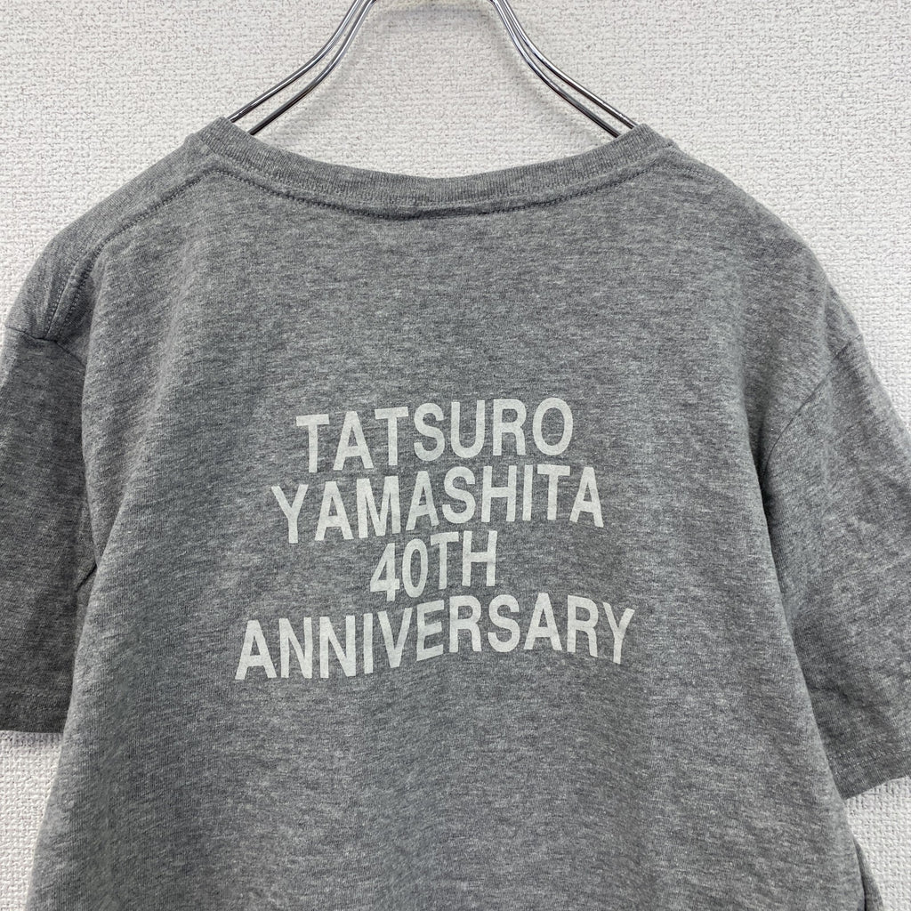 古着 used　山下達郎　40周年記念　半袖プリントTシャツ　ツアーT　グレー　Lサイズ