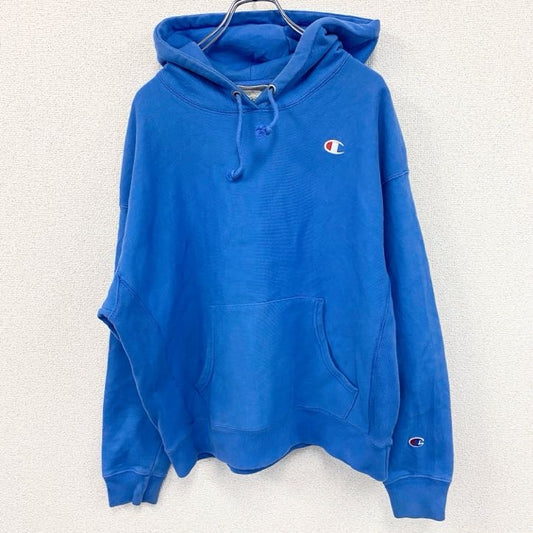 00s　champion　チャンピオン　リバースウィーブ　スウェットパーカー/フーディー　青　ブルー　XLサイズ