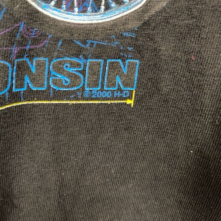 00s　HARLEY DAVIDSON　ハーレーダビッドソン　半袖プリントTシャツ　黒　ブラック　XLサイズ