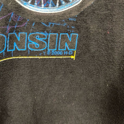 00s　HARLEY DAVIDSON　ハーレーダビッドソン　半袖プリントTシャツ　黒　ブラック　XLサイズ