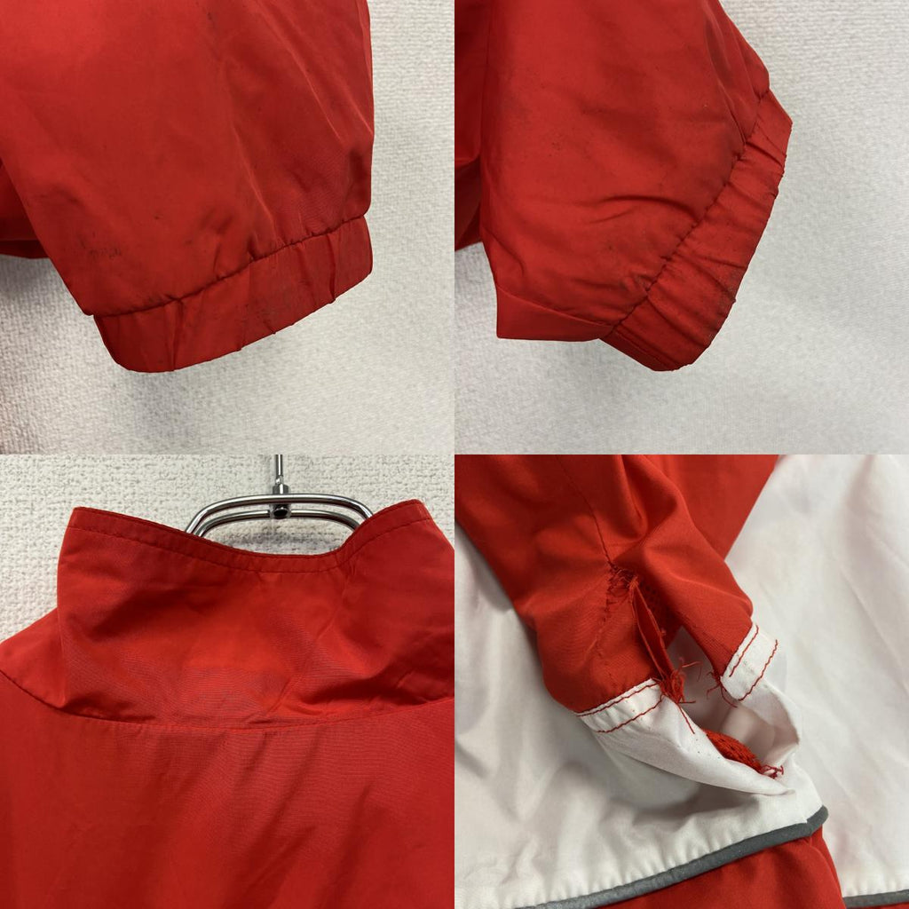 HUF　ハフ　ハーフジッププルオーバージャケット　デカロゴ　赤　レッド　Lサイズ　古着