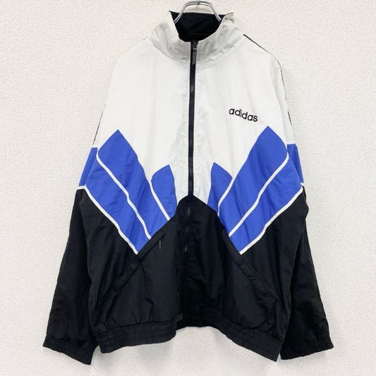 90s　adidas　アディダス　ナイロンジャケット　ヴィンテージ　フルジップ　白　Lサイズ