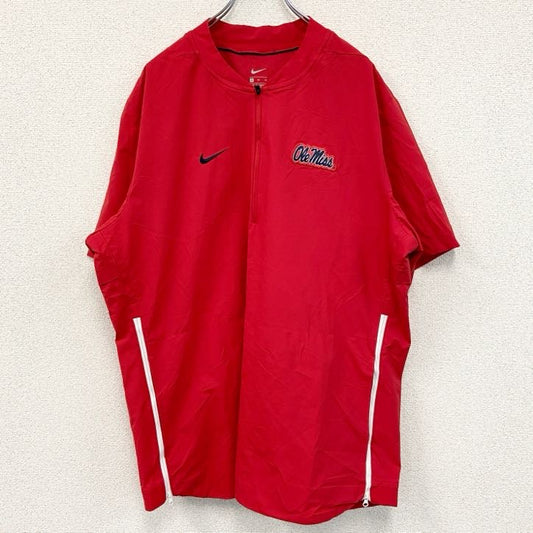 古着 used　NIKE　ナイキ　ハーフジップトラックジャケット/ジャージ　赤　レッド　XLサイズ
