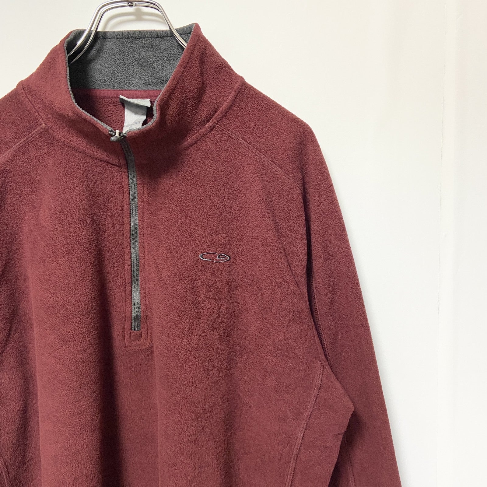 C9 by champion　チャンピオン　長袖ハーフジップフリースジャケット　ワインレッド　えんじ　サイズ　古着