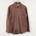 CHAPS　チャップス　Ralph Lauren　ラルフローレン　長袖ボタンダウンシャツ　チェック柄　赤茶色　Lサイズ　古着