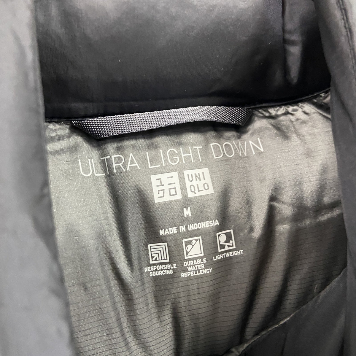 UNIQLO　ユニクロ　ウルトラライトダウンベスト　ダウン90%　黒　ブラック　Mサイズ　古着