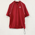 adidas　アディダス　ハーフジップナイロンジャケット　赤　レッド　Mサイズ　古着