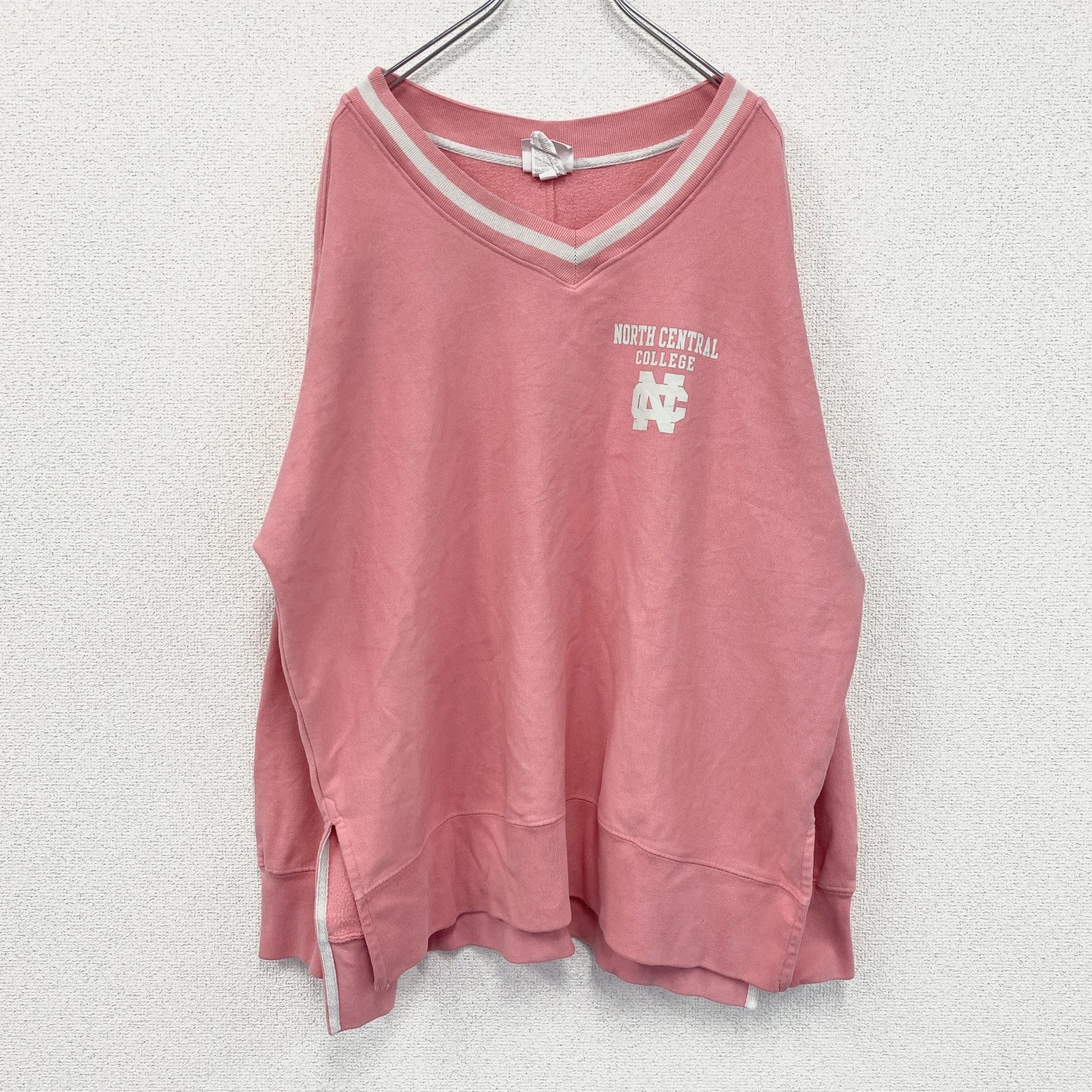 champion　チャンピオン　リバースウィーブ　スウェット/トレーナー　カレッジプリント　ピンク　Lサイズ　古着