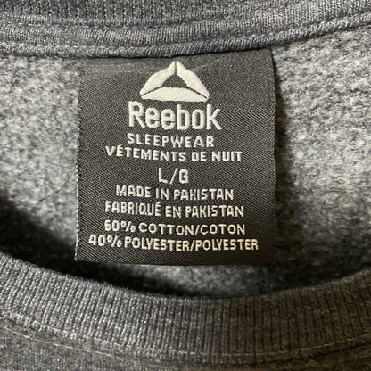 古着 used　Reebok　リーボック　長袖ロゴプリントスウェット　トレーナー　クルーネック　グレー　秋冬服　Lサイズ