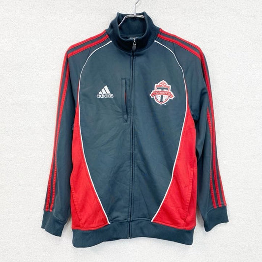 adidas　アディダス　フルジップトラックジャケット　ジャージ　灰色　ダークグレー　Sサイズ