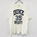 90s　U.S COLLEGE　半袖プリントTシャツ　カレッジロゴ　USA製　ヴィンテージ　シングルステッチ　白　ホワイト　Lサイズ　古着