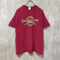 GILDAN　ギルダン　BUCKET of BLOOD　半袖プリントTシャツ　バックプリント　赤　レッド　Lサイズ　古着