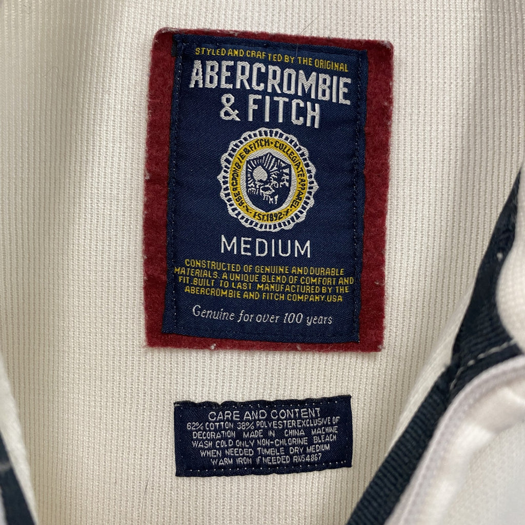 Abercrombie&Fitch　アバクロンビー&フィッチ　トラックジャケット/ジャージ　白　ホワイト　Mサイズ　古着