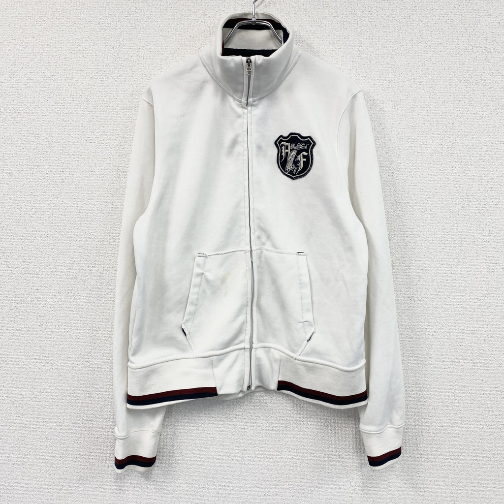 Abercrombie&Fitch　アバクロンビー&フィッチ　トラックジャケット/ジャージ　白　ホワイト　Mサイズ　古着