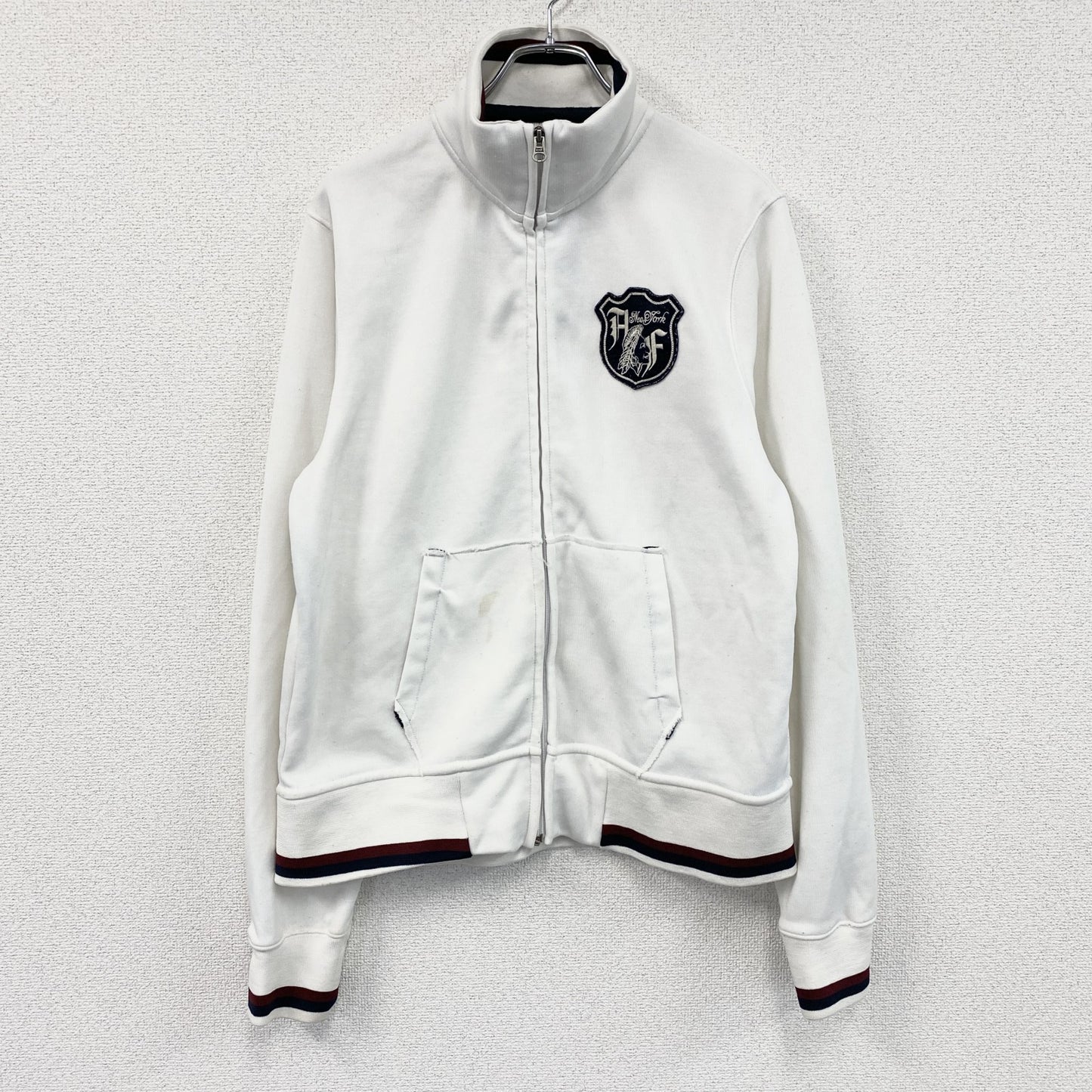 Abercrombie&Fitch　アバクロンビー&フィッチ　トラックジャケット/ジャージ　白　ホワイト　Mサイズ