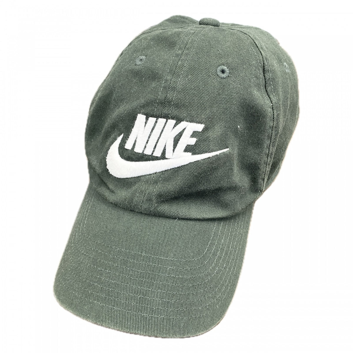 NIKE　ナイキ　6パネルキャップ　ベースボールキャップ　カーキ　ONE SIZE　古着