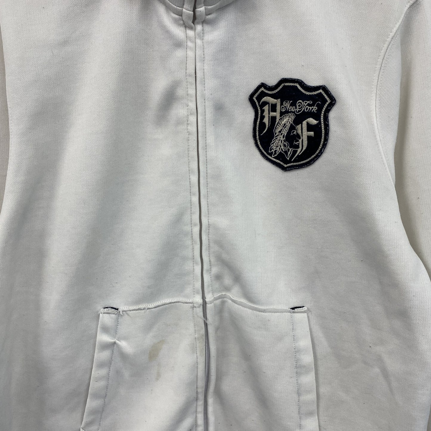 Abercrombie&Fitch　アバクロンビー&フィッチ　トラックジャケット/ジャージ　白　ホワイト　Mサイズ