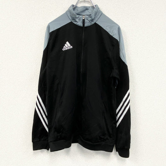 古着 used　adidas　アディダス　トラックジャケット/ジャージ　黒　ブラック　Lサイズ