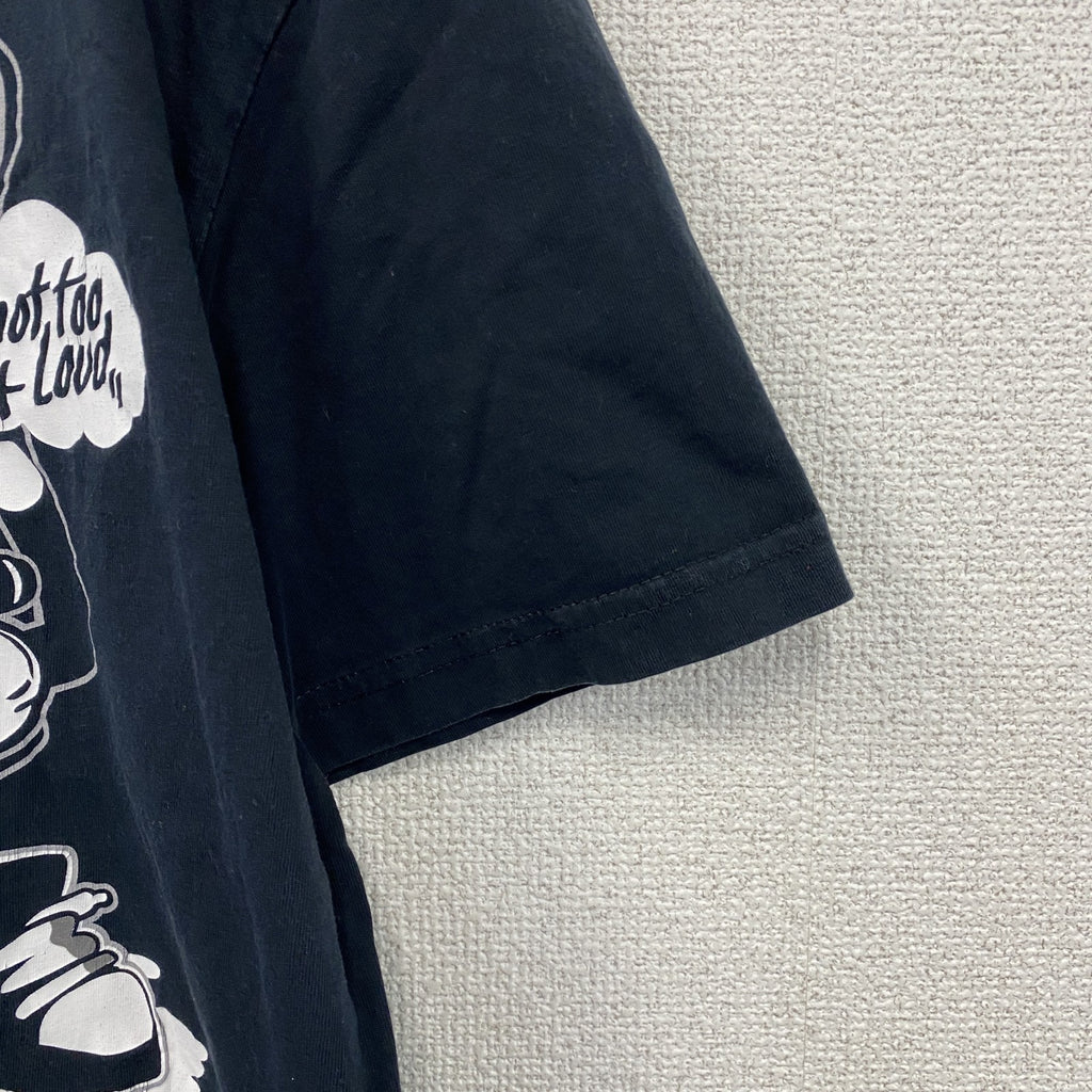 CROPP Design Unit　半袖プリントTシャツ　メッセージT　スピーカーボーイ　紺　ネイビー　Lサイズ　古着