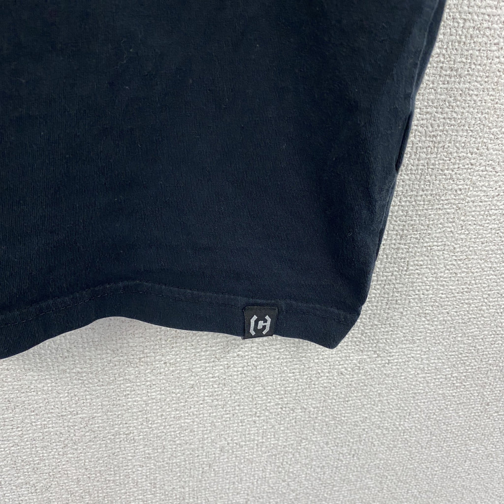 CROPP Design Unit　半袖プリントTシャツ　メッセージT　スピーカーボーイ　紺　ネイビー　Lサイズ　古着