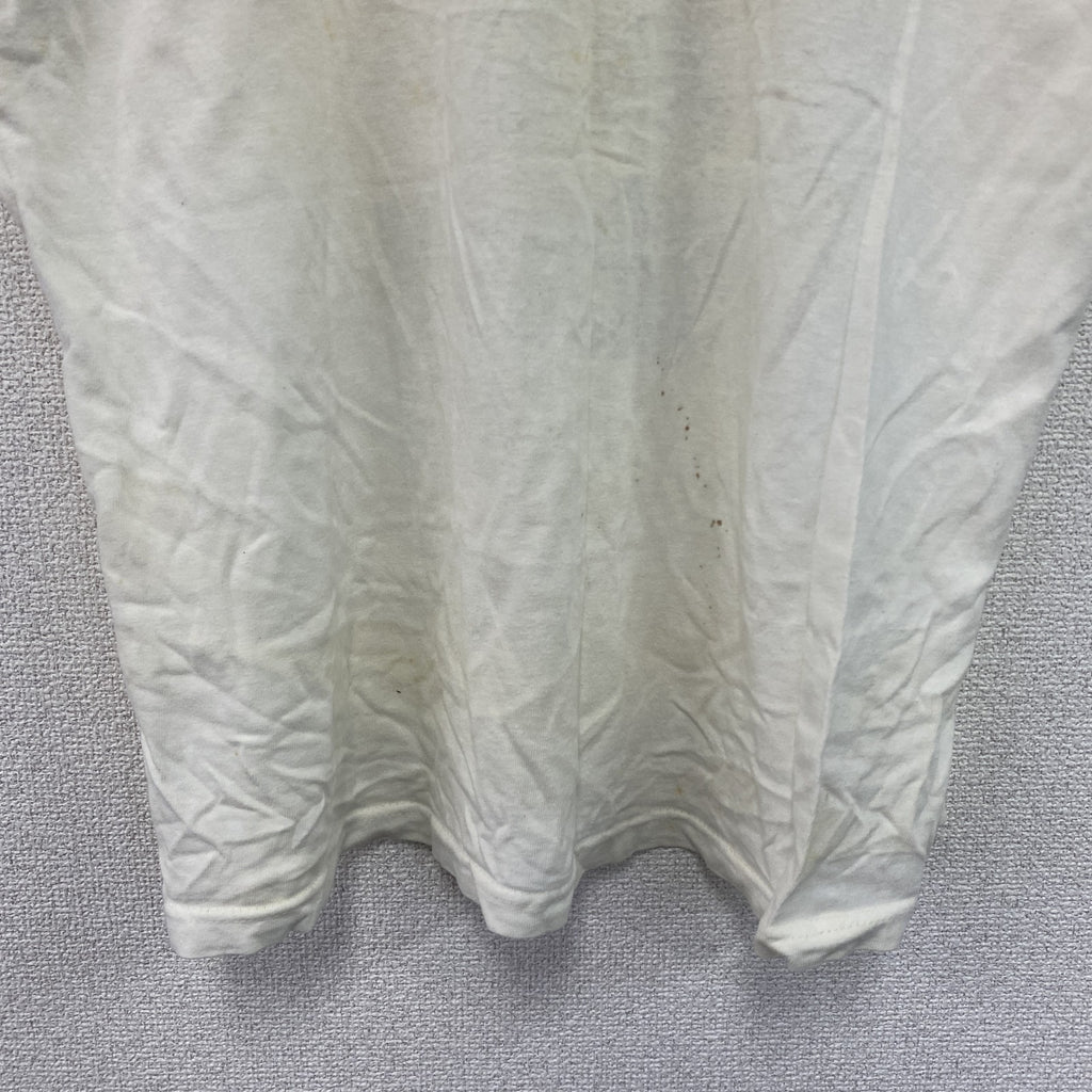 90s　U.S COLLEGE　半袖プリントTシャツ　カレッジロゴ　USA製　ヴィンテージ　シングルステッチ　白　ホワイト　Lサイズ　古着