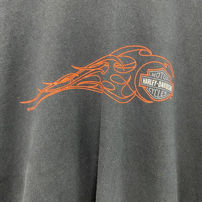 HARLEY DAVIDSON　ハーレーダビッドソン　半袖プリントTシャツ　黒　ブラック　XLサイズ