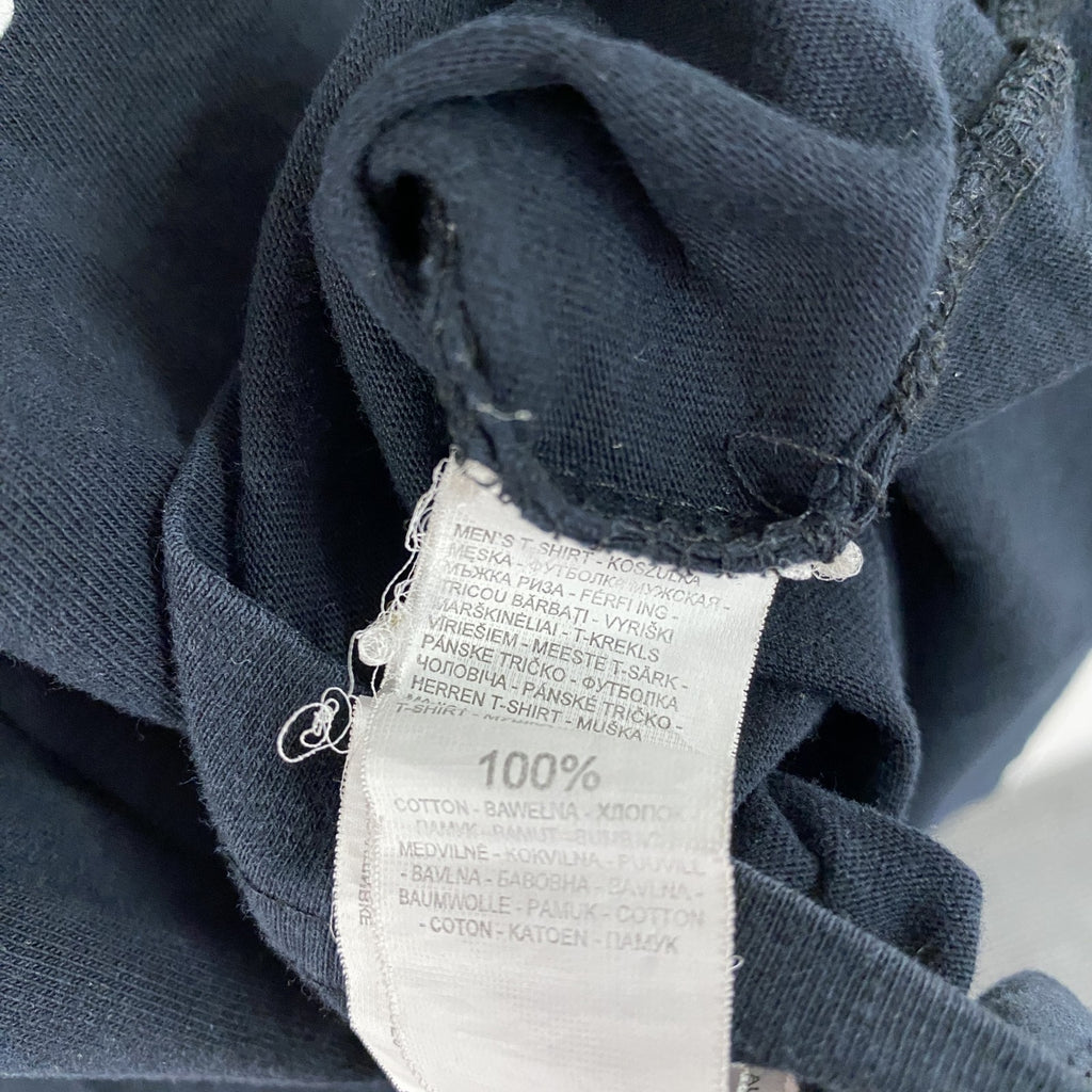 CROPP Design Unit　半袖プリントTシャツ　メッセージT　スピーカーボーイ　紺　ネイビー　Lサイズ　古着