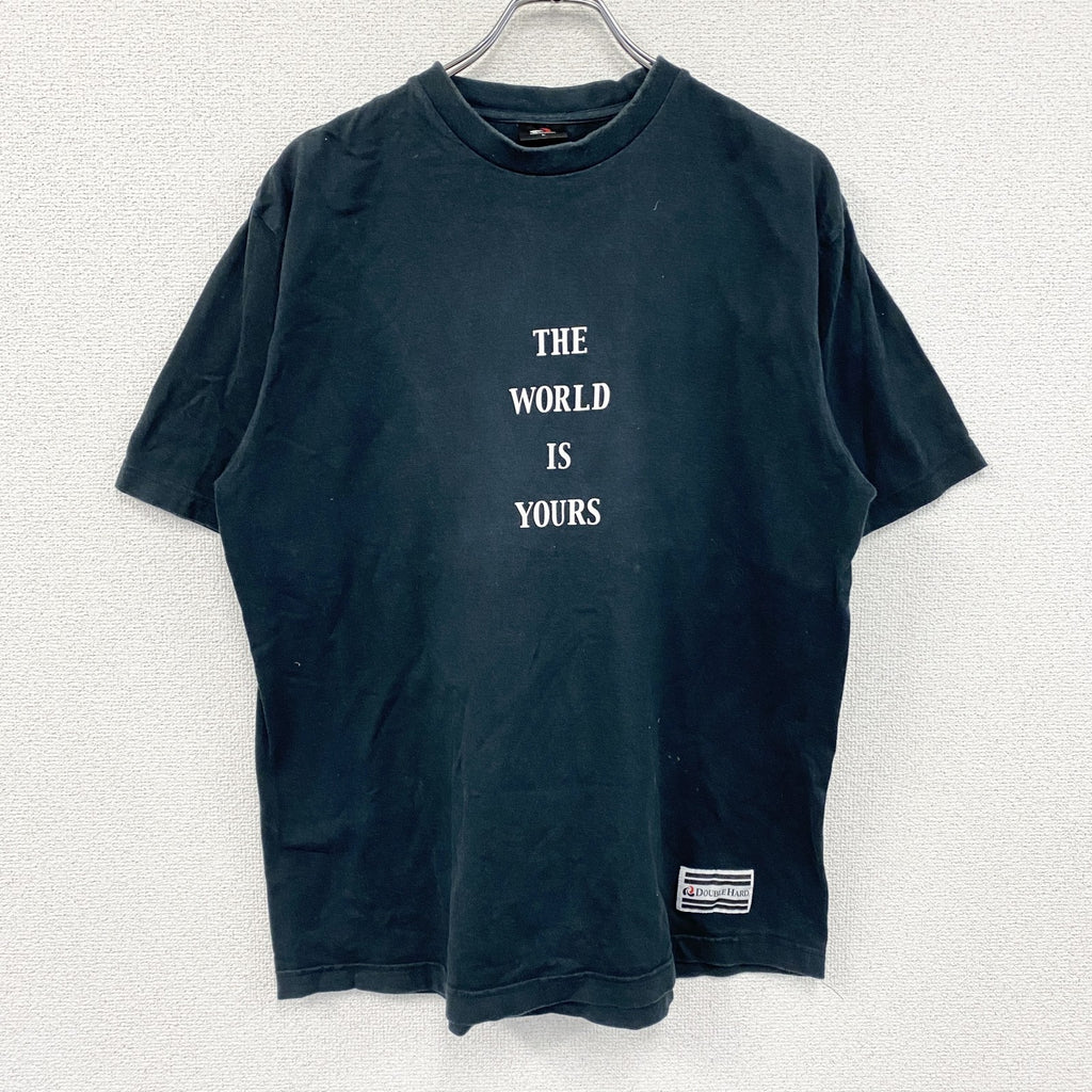 DOUBLE HARD　ダブルハード　半袖プリントTシャツ　黒　ブラック　Lサイズ　古着