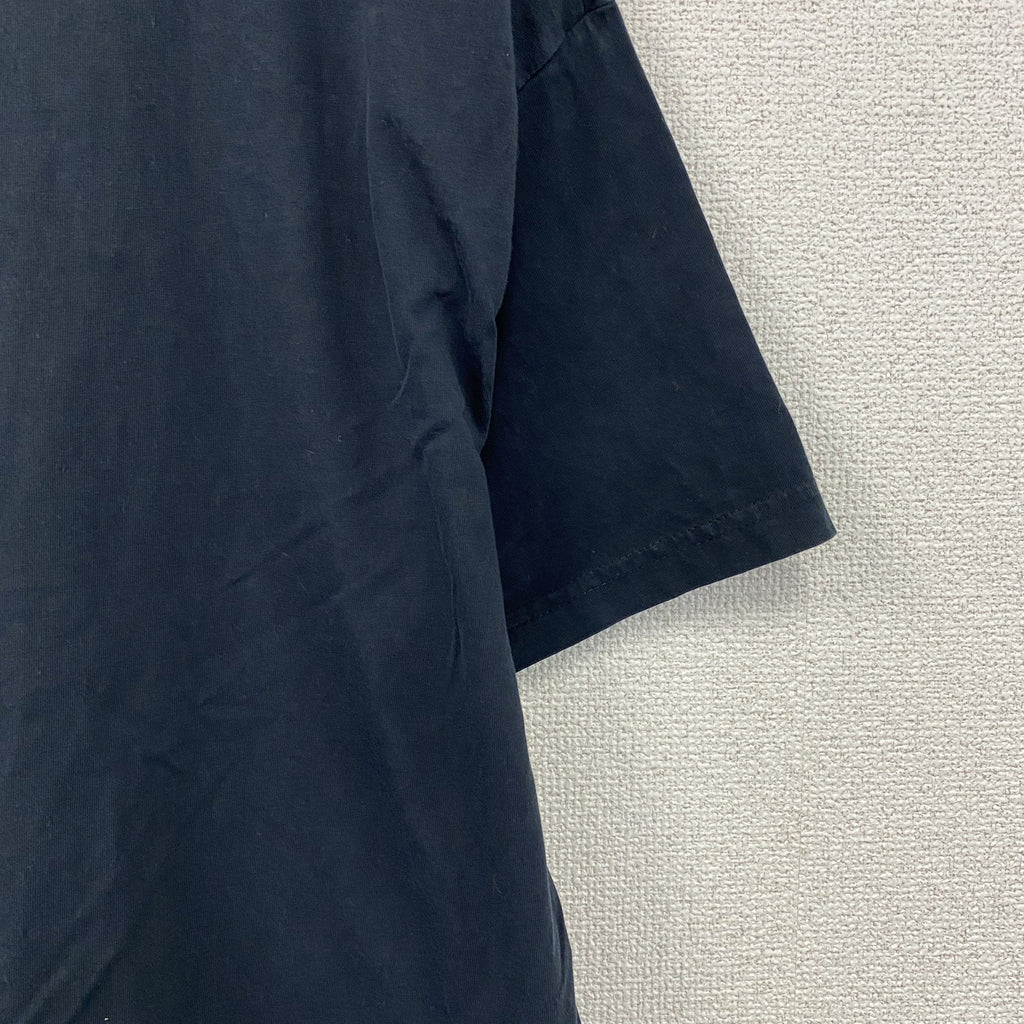 CROPP Design Unit　半袖プリントTシャツ　メッセージT　スピーカーボーイ　紺　ネイビー　Lサイズ　古着