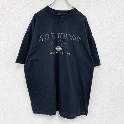 00s　HARLEY DAVIDSON　ハーレーダビッドソン　半袖プリントTシャツ　黒　ブラック　XXLサイズ