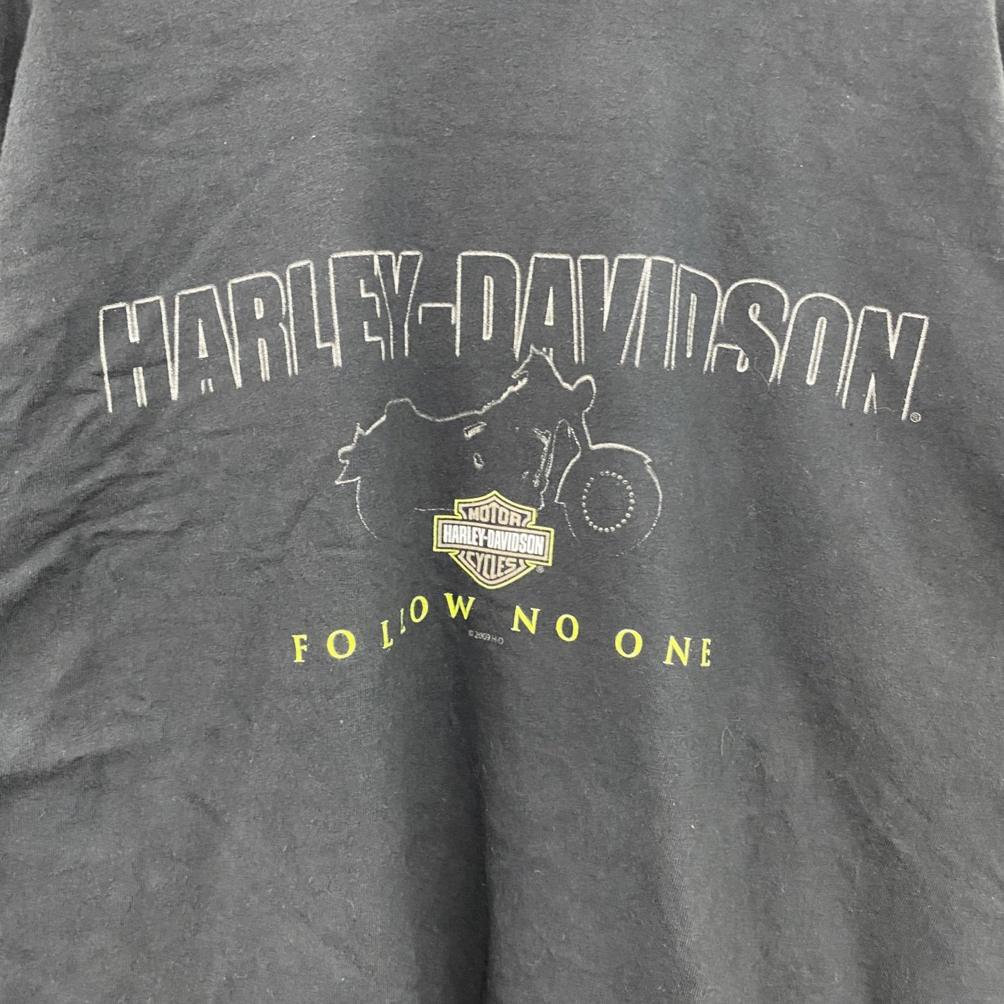 00s　HARLEY DAVIDSON　ハーレーダビッドソン　半袖プリントTシャツ　黒　ブラック　XXLサイズ
