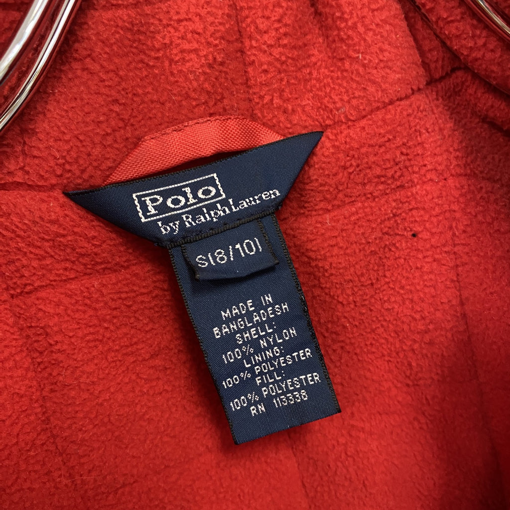POLO by Ralph Lauren　ポロバイラルフローレン　中綿ジャケット　赤　レッド　Sサイズ　古着