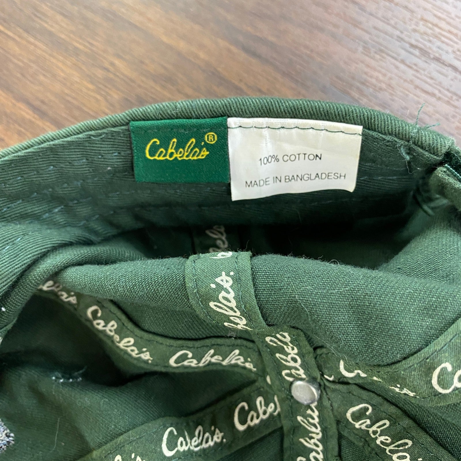 Cabela's　カベラス　6パネルキャップ　ベースボールキャップ　緑　グリーン 帽子 レディース 古着